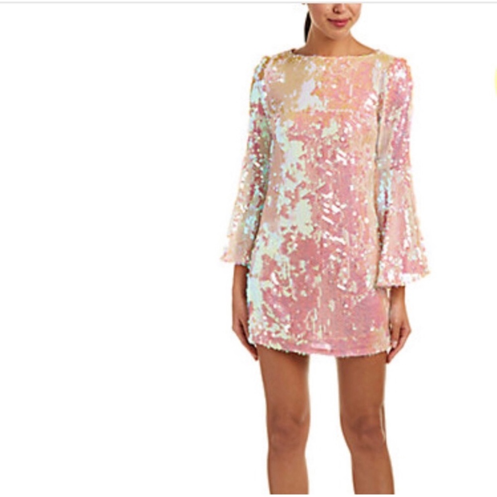 Jay Godfrey pink sequin dress